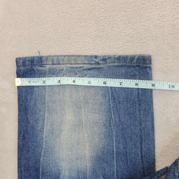 GS115 Jeans Mens 36 Distressed Straight Leg Denim Pants Baggy Faded Vintage - Picture 7 of 10